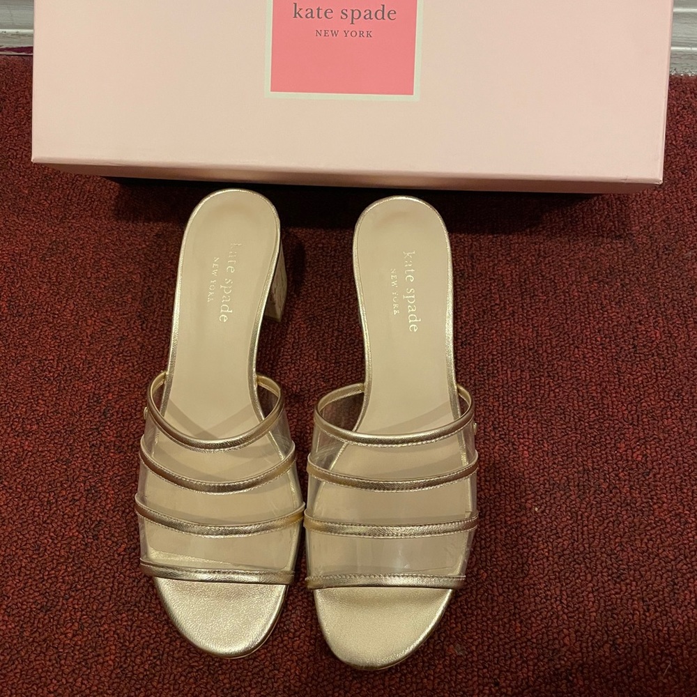 - -Authentic Kate spade rose gold Whitby sandals
